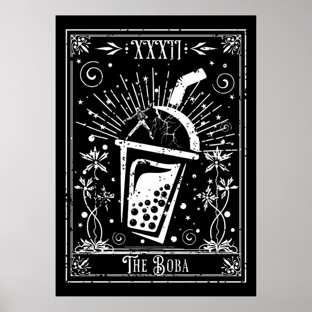 Die Boba Tea Tarot Card Poster (Vorne)