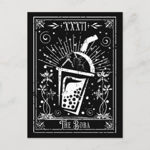 Die Boba-Tee-Tarotkarte Postkarte