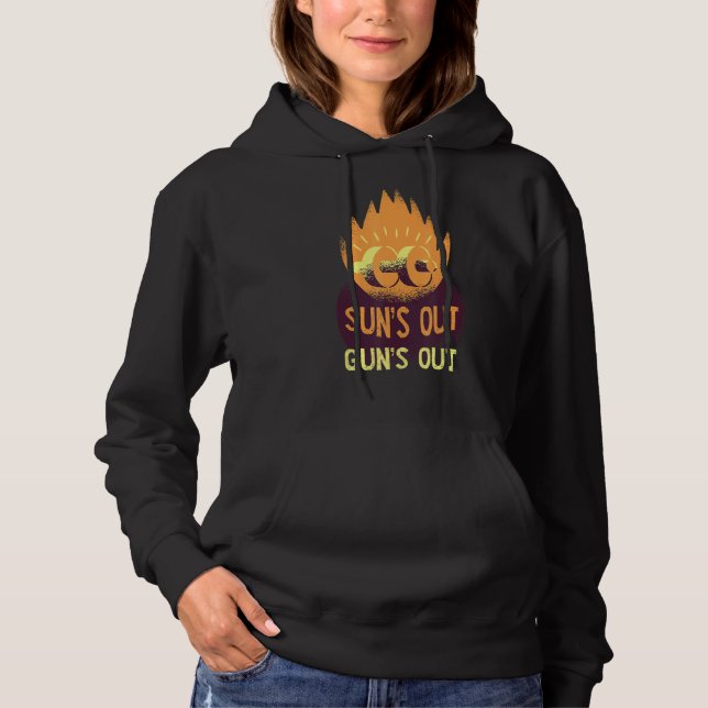 Die Bodybuilding der Frauen wird von Sun ausgestoß Hoodie (Vorderseite)