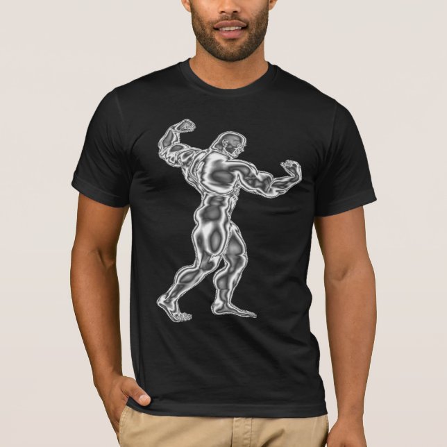 Die Bodybuildings-Pose-T - Shirt der Männer (Vorderseite)