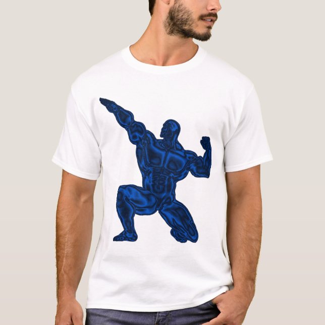Die Bodybuildings-Pose-T - Shirt der Männer (Vorderseite)