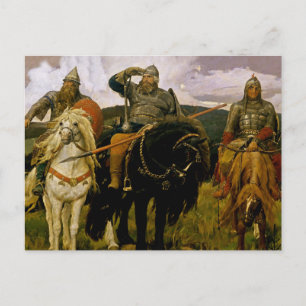 „Die Bogatyrs“ von Viktor Wasnezow Postkarte