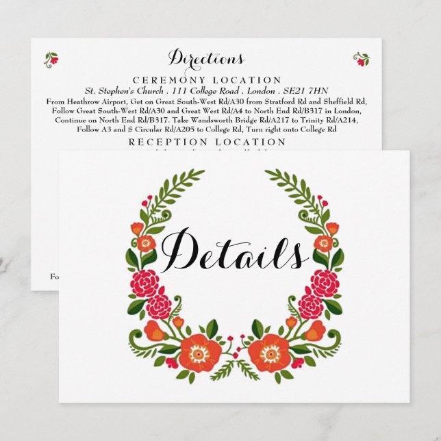 Die Bohemische Sommerkollektion Einladung (Vorne/Hinten)