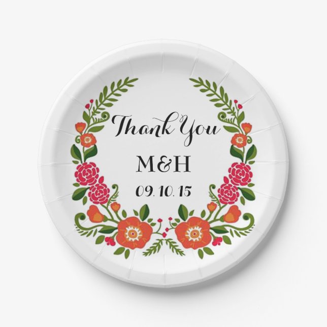 Die Bohemische Sommerkollektion Pappteller (Vorderseite)