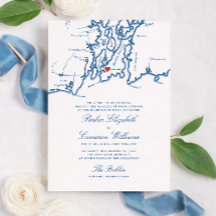 Die Bohlin-Hochzeitseinladung – Newport RI Karte