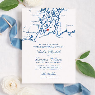 Die Bohlin-Hochzeitseinladung – Newport RI Karte
