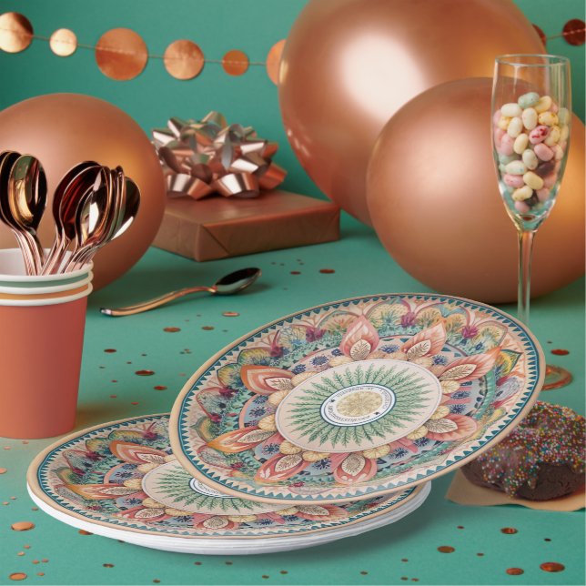Die Boho-Tableware-Debatte: Melamine Paper-Teller Pappteller (Multi)