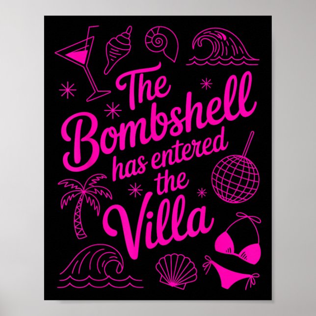 Die Bombshell ist in die Villa Tropical Funny eing Poster (Vorne)