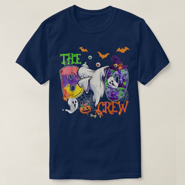 Die Boo-Crew Funny Ghost Dabbing Halloween-Kostüm T-Shirt (Design vorne)
