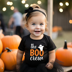 Die Boo-Crew Mädchen Orange Geist Halloween Kleinkind T-shirt