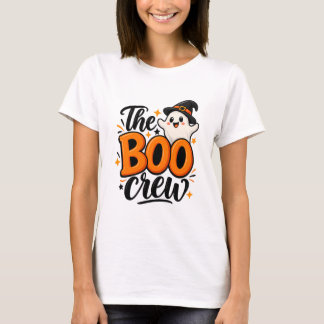 Die Boo-Crew Orange Geist Halloween T-Shirt