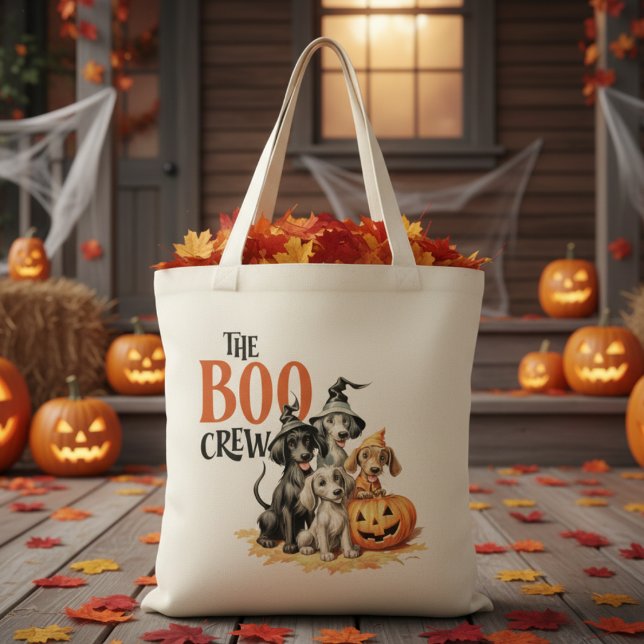 Die Boo-Crew Retro-Hunde Halloween Tragetasche (The Boo Crew Retro Hound Dogs Halloween Tote Bag)