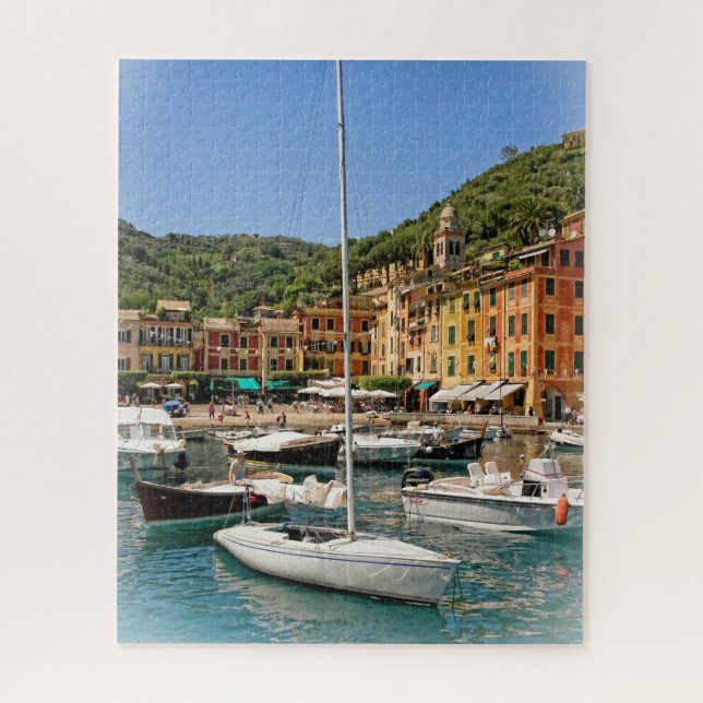 Die Boote von Portofino, Italien - 16 x 20 Zoll Puzzle (Vertikal)