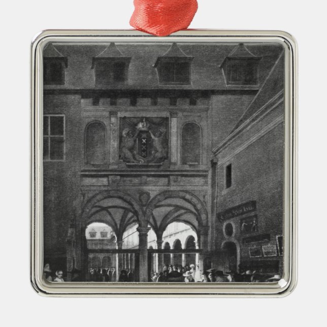 Die Börse in Amsterdam Silbernes Ornament (Vorne)