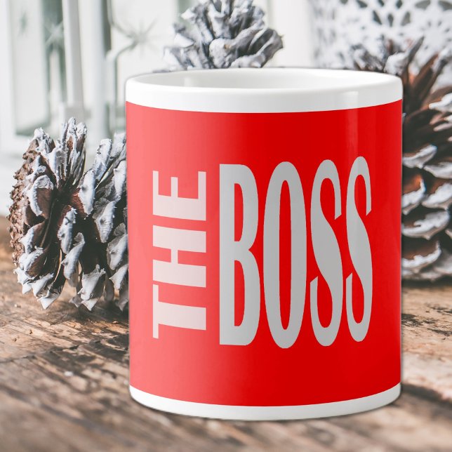 DIE BOSS - Fettdruck - Roter Riesenkaffee - Tasse (Von Creator hochgeladen)