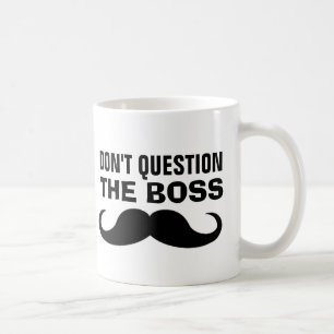 Die BOSS Mustache Coffee Tasse, lustig Kaffeetasse