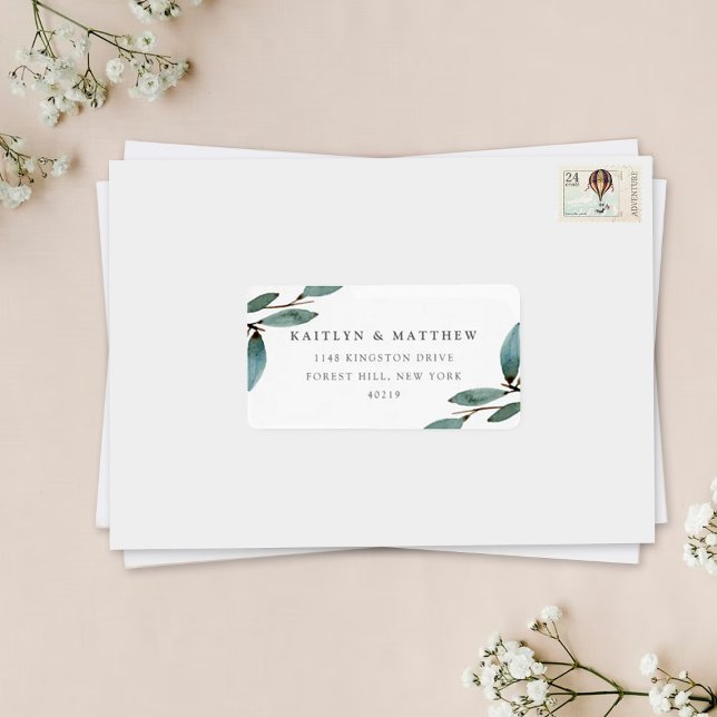 Die Botanische Bliss-Hochzeitskollektion Adressaufkleber (Von Creator hochgeladen)