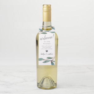 Die Botanische Bliss-Hochzeitskollektion Flaschenanhänger