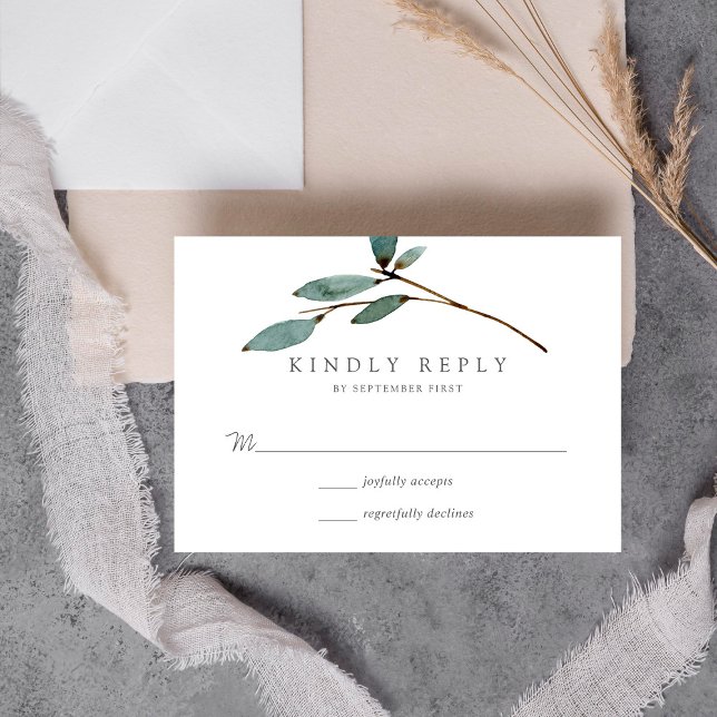 Die Botanische Bliss-Hochzeitskollektion RSVP Karte (Von Creator hochgeladen)