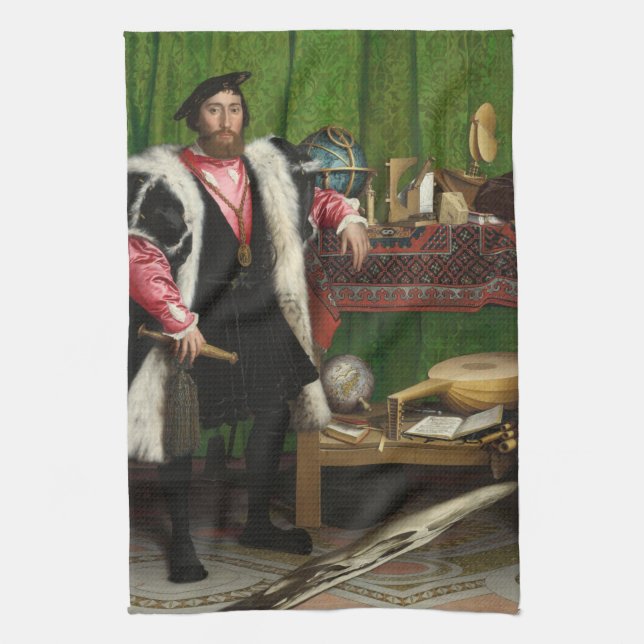 Die Botschafter, Holbein die Jüngeren Geschirrtuch (Vertikal)