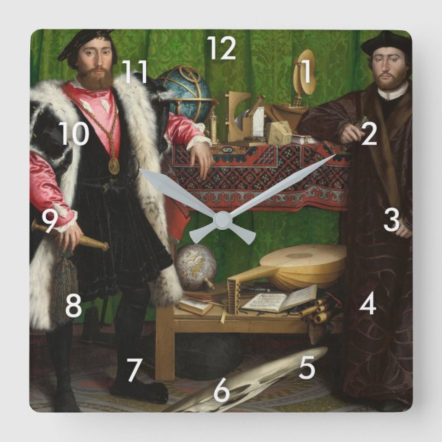 Die Botschafter, Holbein die Jüngeren Quadratische Wanduhr (Vorderseite)