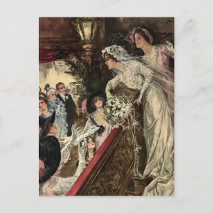 Die Bouquet werfen Postkarte