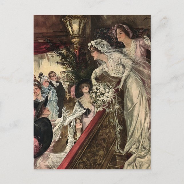 Die Bouquet werfen Postkarte (Vorderseite)