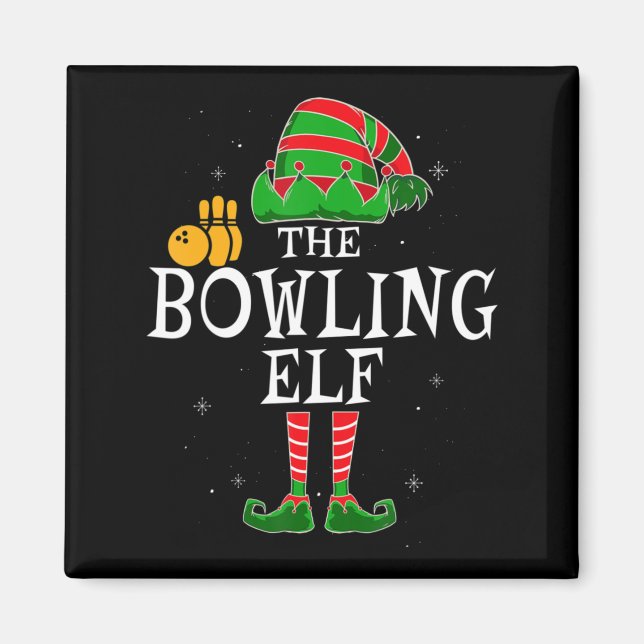 Die Bowling-Elf-Gruppe gleicht Weihnachtsbo Magnet (Vorne)