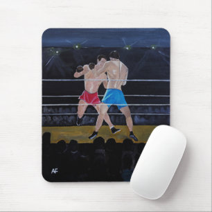 Die Boxer Gemälde von Alfred Fox Mousepad
