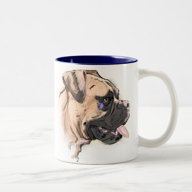 Die Boxer-Tasse Zweifarbige Tasse (Rechts)