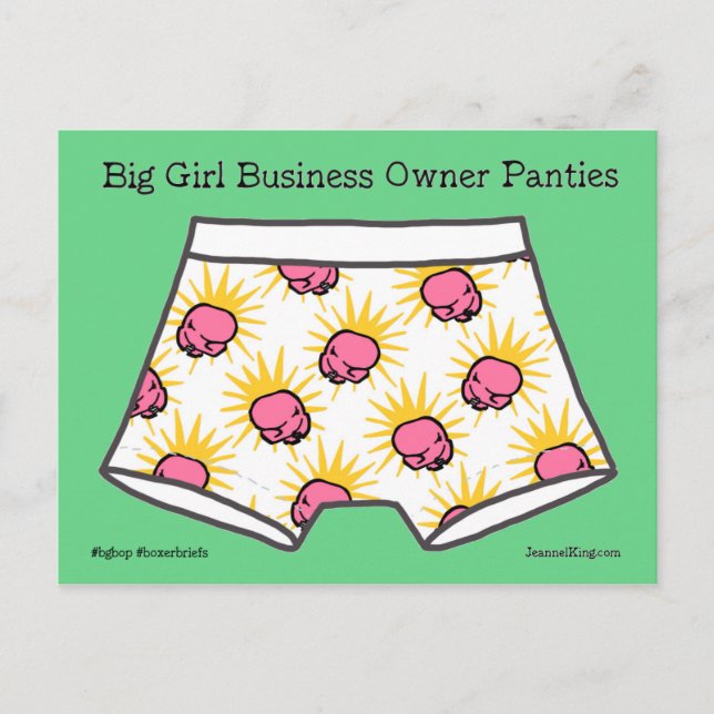 Die Boxerbriefs sind BGBOP's. Postkarte (Vorderseite)