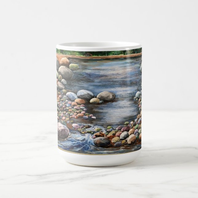 Die brachliegende, originelle, gemalte Kunst Kaffeetasse (Mittel)