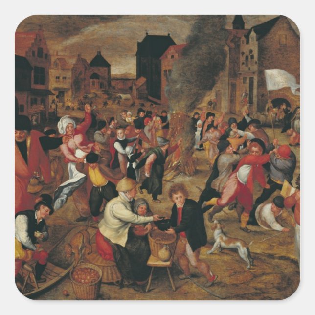 Die Brände von St. Martin Quadratischer Aufkleber (Vorderseite)