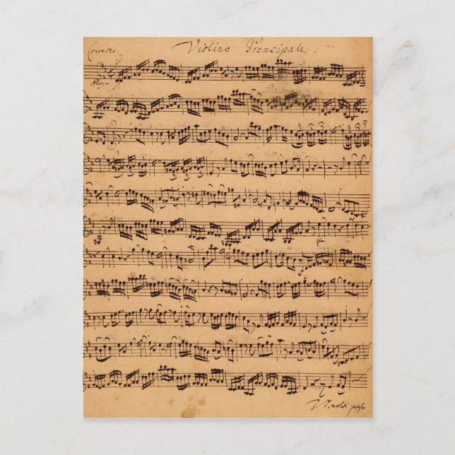 Die Brandenburger Konzerte, No.5 D-Dur, 1721 Postkarte (Vorderseite)