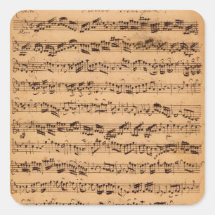 Die Brandenburger Konzerte, Nr. 5 D-Dur, 1721 Quadratischer Aufkleber