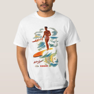Die Brandungs-T - Shirt-Hawaii-Hawaiianer-Anzeige T-Shirt