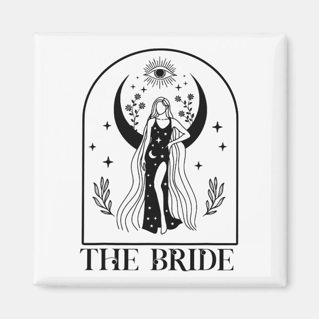 Die Braut Coven Witchy Gothic Wedding Bachelorette Magnet (Vorne)
