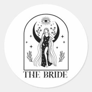 Die Braut Coven Witchy Gothic Wedding Bachelorette Runder Aufkleber