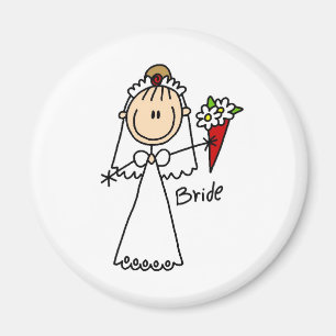 Die Braut, die das Bouquet-Magnet wirft Magnet