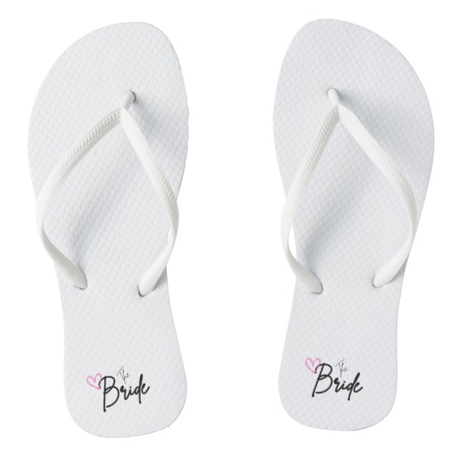 Die Braut, die verehrten Hühner Party tönt Flip Flops (Fußbett)