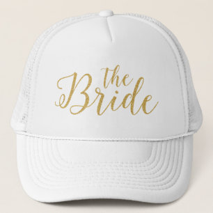Die Braut Eleganter Glitter Moderne Typografie Truckerkappe