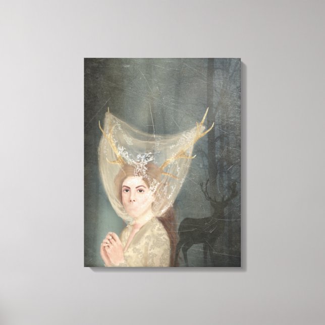 Die Braut, gotisch, dunkle Romantik, schöne Kunst Leinwanddruck (Vorderseite)