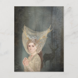 Die Braut, gotische Romantik, Fantasie Postkarte