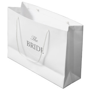 Die Braut-Graue-Weiße-Geschenktasche Große Geschenktüte