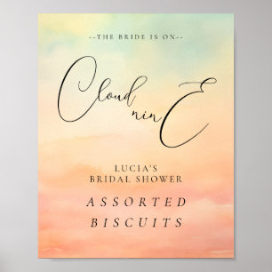 Die Braut ist auf Cloud 9 Brautparty Food-Zeichen Poster