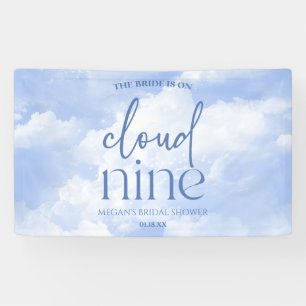 Die Braut ist auf Cloud Nine Blue Brautparty Banner