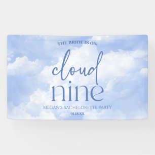 Die Braut ist auf Cloud Nine Blue Junggeselinnen-A Banner