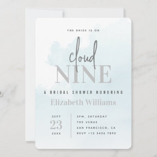 Die Braut ist auf Cloud Nine Modernes Brautparty Einladung