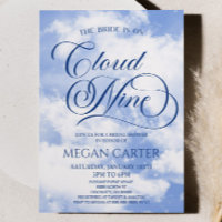 Die Braut ist auf neun Brautparty wolkig