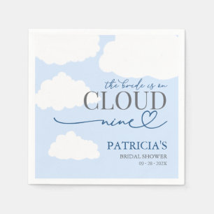 Die Braut ist auf Wolke Sieben Willkommensschild Serviette